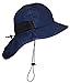 N'Ice Caps Kids Washed Distressed Cotton Denim Adjustable Hiker Sun Hat