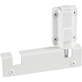 House Guard Sliding Glass Door Foot Lock, 2-Position Vent Lock, White | Keyless sliding glass door foot lock with 2-position vent control; secures patio doors while allowing adjustable ventilation.