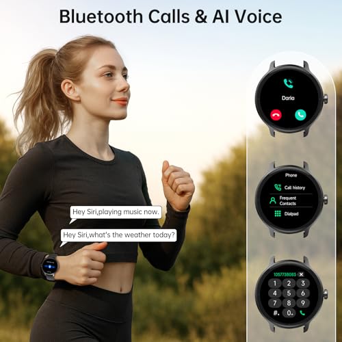 Smart Watch for Women Men(Answer/Make Calls), Fitness Tracker Built-in AI Voice, 1.27" HD Smartwatch with Heart Rate/Sleep/Step/SpO2 Monitor, 100+ Sports Modes, IP68 Waterproof Watch for Android iOS