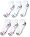 Fruit Of The Loom Big Girls' 6 Pack Ankle Socks, Multi, Shoe: 4-10