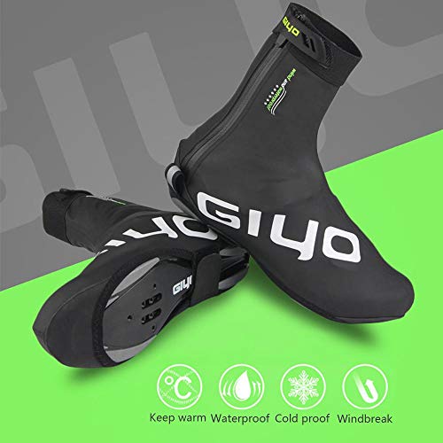FOONEE Reflective Cycling Shoe Cover, Windproof Warmer Road Bike Bicycle Shoe Cover, Waterproof and Wear Resistant Bicycle Outdoor Sports Windproof Warmer Overshoes - Thumbnail 2