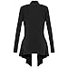 DRSKIN Women's Open - Front Long Sleeve Knit Cardigan (Cardigan Black, XL)