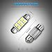 Partsam 44mm Festoon LED Light Bulbs Cap Lamps Car Interior Dome Map Reading Lights 561 562 564 570 571 577 578 211-2 212-2 214-2 Bulbs - White 4Pcs