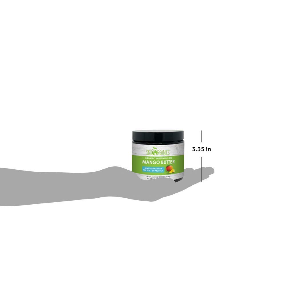 Mango Butter (16 oz) by Sky Organics Raw 100% Pure Unrefined Mango Butter for Face Body and DIY Raw Mango Body Butter Natural Mango Butter for All Skin Types : Beauty