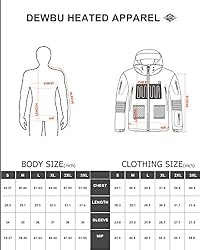 DEWBU Heated Jacket for Men with 12V Battery Pack
