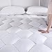 Charm Heart Mattress Pad Queen Size-Overfilled Cotton Cover with Stretches 18