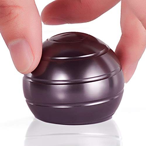 Desk Fidget Toys Safe for Adults & Kids New Version Metal Stress Reliever Kinetic Spinning Ball Unique Physics Art Gadget for Office & Home Anti Anxiety ADHD Relief Autism Relief Relaxation (Gray)