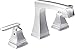 Delta Faucet Ashlyn Widespread Bathroom Faucet, Chrome Bathroom Sink Faucet, 3 Hole Bathroom Faucet, Diamnod Seal Valve, Metal Drain Assembly, Chrome 3564-MPU-DST