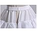 V.C.Formark 5 Slip Ruffles 4 Hoops Petticoat, White, Size One size fit most