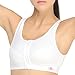 Yvette Women's Zipper Front Closure Easy On Sports Bra For Large Busts -No Padding High Support No Bounce Bra For Running Dancing SU6015, White, 36DDD