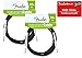 Fender 10-Foot Instrument Cable, Straight-Straight - 2 Pack Bundle with Fender Play Online Lessons