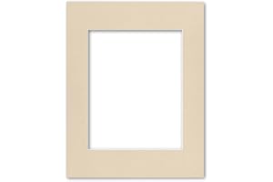 ALLWORLD FRAMING 11x14 Matting for 8x10 Photograph or Artwork 4-Ply Bevel Cut Acid Free Matboard for picture framing (Beige)