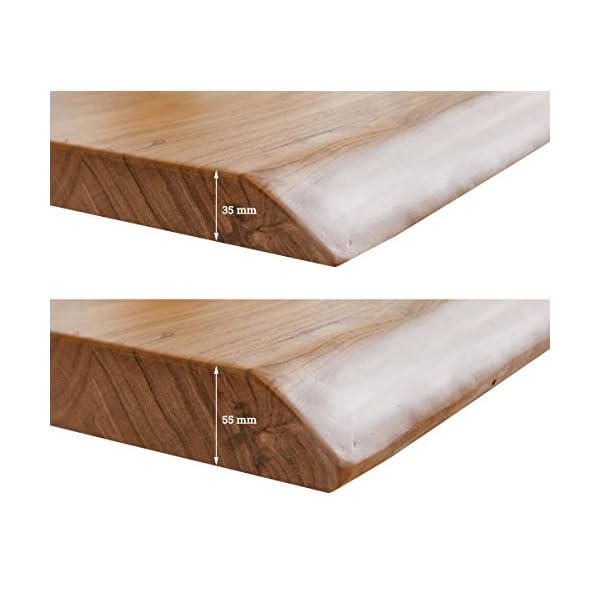 DELIFE Tischplatte Edge Akazie Braun 260x100cm XL Live-Edge – Bild 5