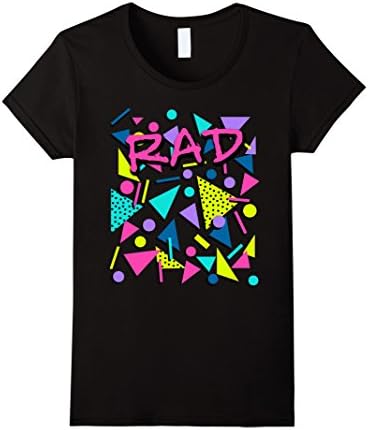 Womens Rad 80s Throwback T-Shirt XL Black