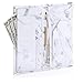 Sonic Server 5x9 11-Pocket Server Book Organizer with Double Magnetic Pockets and Zipper Pocket for Waitress Waiter Waitstaff | White Marble