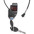 VGEBY1 Handlebar Control Switch Thumb Throttle Digital Voltage Display Switch Power with Key Lock