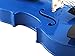 ADM 4/4 Full Size Handcrafted Solid Wood Student Acoustic Violin Starter Kit(with Violin Hard Case, Bow, Extra Strings, Rosin, Bridges, Polishing Cloth), Popular Violin Package for Beginners, Blue