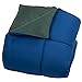Lavish Home Reversible Down Alternative Comforter, Twin, Dark Green/Dark Blue