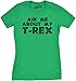 Womens Ask Me About My Trex T Shirt Funny Cool Dinosaur Flip Graphic Novelty Tee Funny Womens T Shirts Flip T Shirt for Women Funny Dinosaur T Shirt Green L
