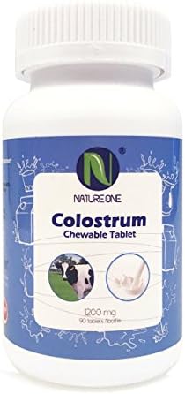 NATURE ONE Colostrum Chewable Tablet - Milky Flavor - Immune Support - Great for Kid &amp; Elderly Immune Health - 1200 mg*90 Chewable Tablet