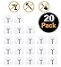 Transparent Adhesive Seamless Wall Hooks - 20 Pack Waterproof,Oilproof,Heavy Duty,No Damage,Bathroom Kitchen Home Storage Hooks,Office