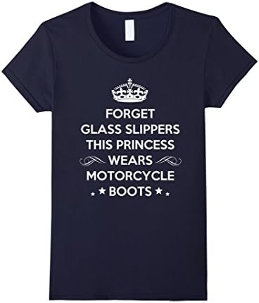 Women's Forget Glass Slippers This Princess Wears Motorcycle Boots XL Navy