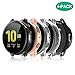 Compatible with Galaxy Watch Active 2 Case 40mm, 4 Pack Full Coverage TPU Bumper Screen Protector Case Soft Protective Cover for Samsung Galaxy Active 2 40mm Smartwatch (Clear/Black/Rose Gold/Silver)