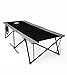 Kamp-Rite Oversized Kwik Cot Quick Setup 1 Person Sleeping Bed with Side Storage Pockets, Storage Hammock and 600D Carry Bag, Black & Gray