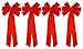Black Duck Brand Set of 4 Christmas Red Velvet Bows 26