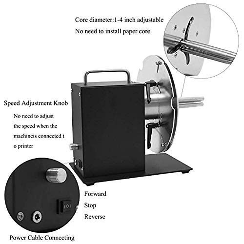 image for CGOLDENWALL Automatic Label Rewinder Machine 120mm220mm Two-Way Steple