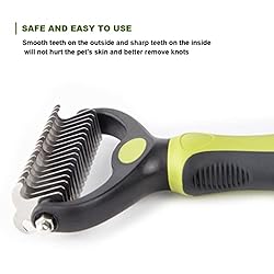 SQRTPGD Pet Deshedding Brush, 2 Sided Undercoat