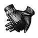 Men's Warm Lambskin Genuine Leather Gloves For Men Winter Driving Black L