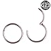 WensLTD Seamless Hinged Segment Sleeper Clicker Ring Hoop Ear Lip Nose Septum Piercing (Silver)