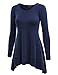 MBJ WT1178 Womens Long Sleeve Double Layer Tunic Top XL NAVY