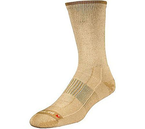 DryMax Lite Hiking Crew, Tan, W10-12 / M8.5-10.5, 2 Pack