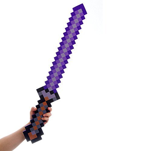 8 Bit Pixelated Foam Purple Weapon Toy 30