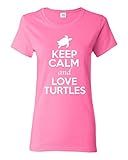 Ladies Keep Calm And Love Turtles Animal Lover T-Shirt Tee