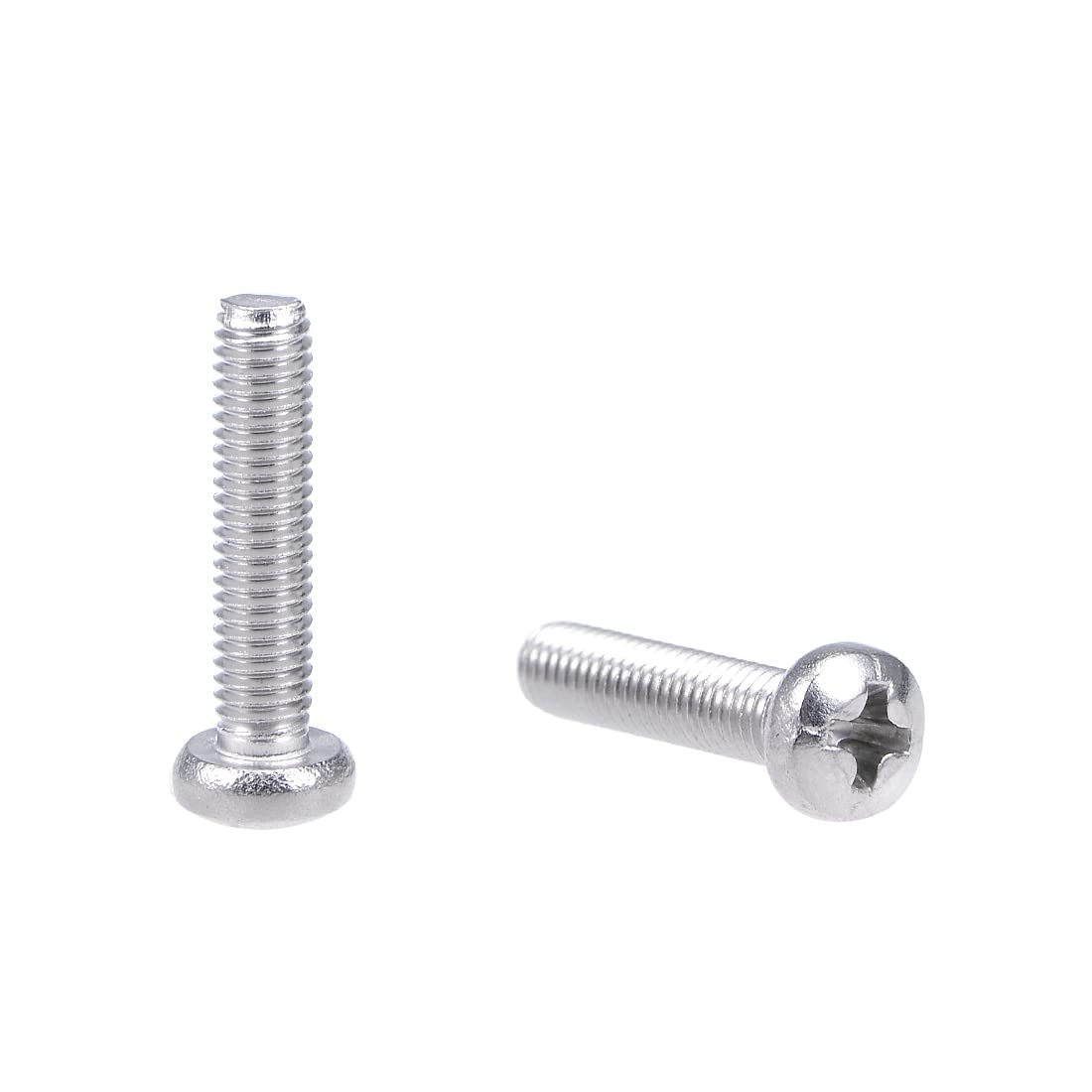 sourcing map M3x14mm Machine Screws Pan Phillips Cross Head Screw 304 Stainless Steel Fasteners Bolts 100Pcs