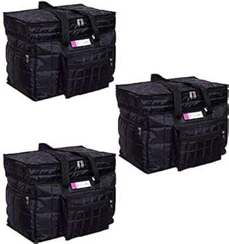 PrettyKrafts Unisex Nylon Duffel Bag Set of 3 Black