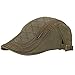 OMECHY Men's Cotton Flat Newsboy Cap Cabbie Ivy Duckbill Irish Cap Gatsby Driving Golf Beret Hat Army Green