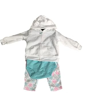 Carters Baby Girl 3 Piece Hooded Set, 12 Months