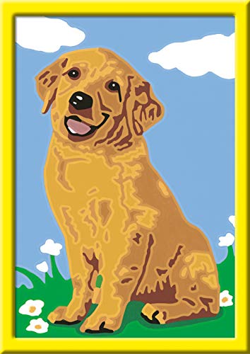Ravensburger CreArt 28511 - Kleiner Golden Retriever - Malen nach Zahlen Hund für Kinder ab 7 Jahre - Ostergeschenke Kinder 7 Jahre – Bild 2