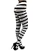 Luxury Divas Black & White Horizontal Wild Striped Tights