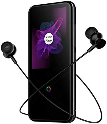 16GB MP3 Player with Bluetooth, Lossless Sound Full Touch Screen Music Player with FM Radio/Voice Recorder/Alarm Clock, Come with Headphones and Armbands