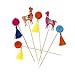 Talking Tables Boho, Llama Pom Picks, 12 Pack, Multi-Colour (H18cm)