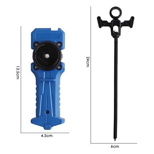 Bey Blade Battle Burst Launcher Grip Evolution Turbo Supergrip B-70 Sword Launcher Strong Right Spining Top Toys Accessories for Prime(Blue)