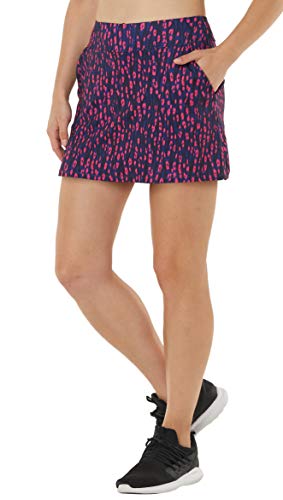 slimour Women Travel Skirt with Pockets Athletic Skirts Active Skirt with Shorts Hiking Skort Navy P 8
