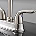 Ufaucet Modern 2 Handle Brushed Nickel Bathroom Sink Faucet, Vessel Vanity Sink Faucet Without Pop Up Drain