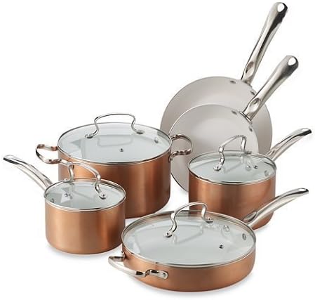 Denmark Tools for Cooks 10-Piece Ceramic Nonstick Aluminum Cookware Set - PFOA-, PTFE- and Cadmium-free
