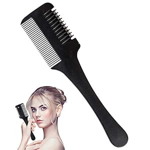 Hair-Razor-Comb-Hair-Cutting-Comb-Double-Side-Hair-Cutter-with-Blades-Hair-Thinning-Comb-for-Men-Women-Hair-Trimmer-Haircut-Scissors-Hair-Cutting-Tool-for-Thin-Thick-Hair-Cutting-and-Styling Hair Razor Comb, Hair Cutting Comb Double Side Hair Cutter with Blades Hair Thinning Comb for Men Women, Hair Trimmer…